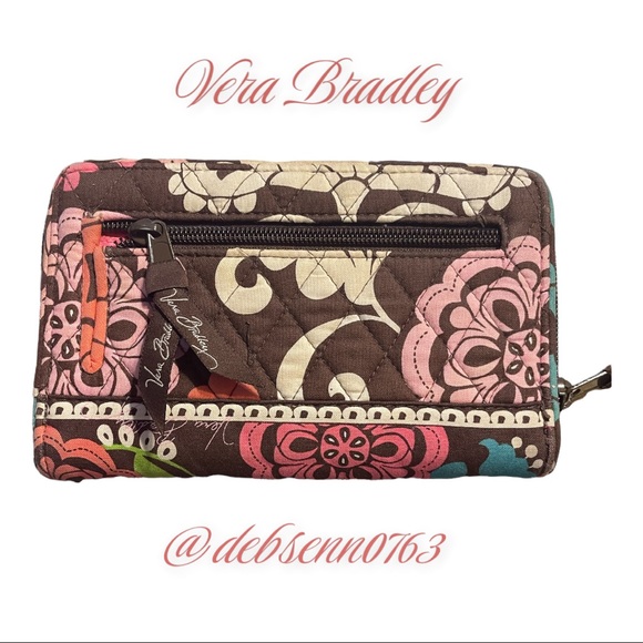 Vera Bradley Turn Knob Lock Large Wallet - Picture 2 of 4